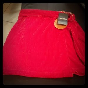 NWT Forever 21 S Red Skirt